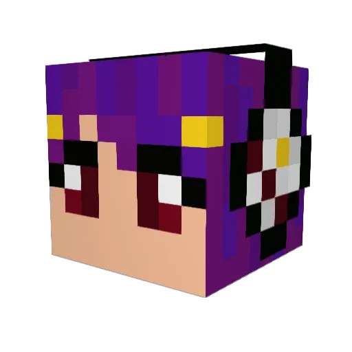 Saika_Saisune Minecraft avatar head, 3D render
