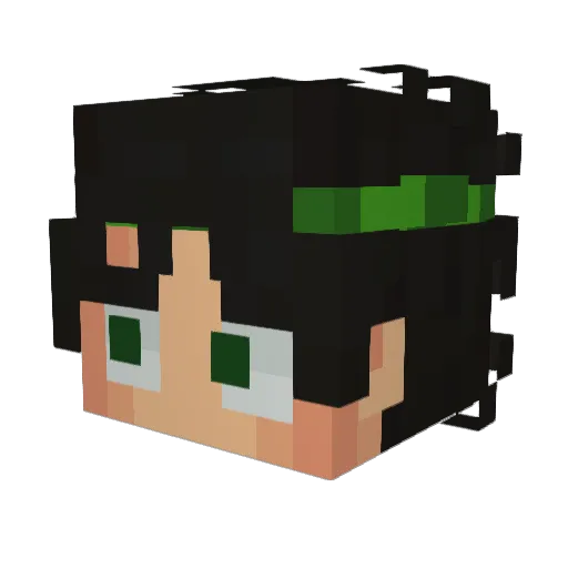 Saikenibii Minecraft avatar head, 3D render