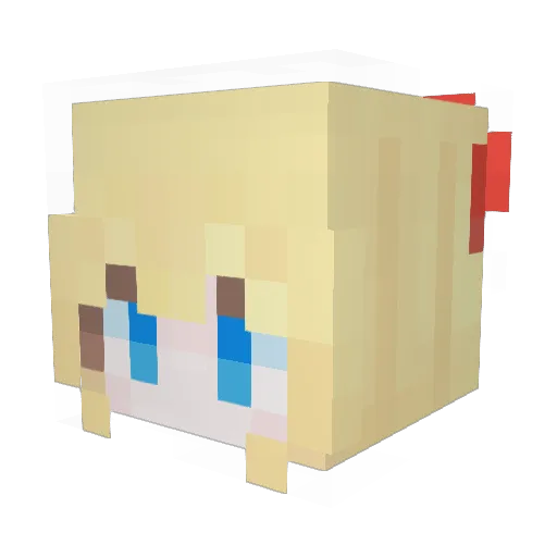 SaikiRitsuka Minecraft avatar head, 3D render