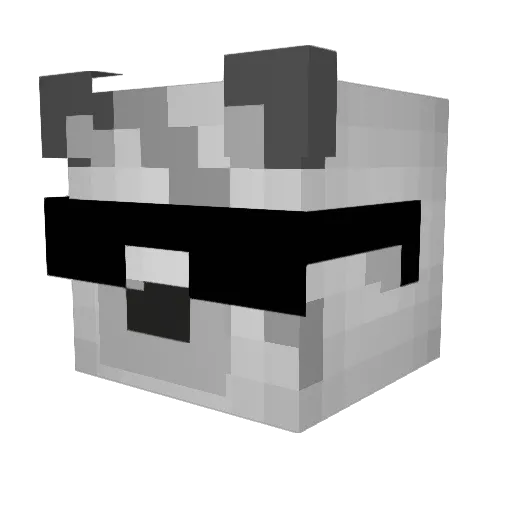 Saiko00_ Minecraft avatar head, 3D render