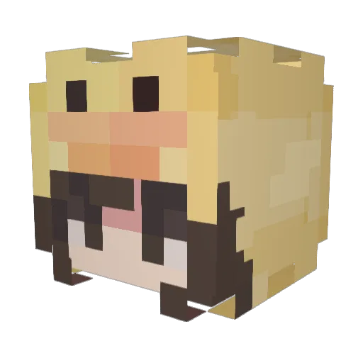 SaikoSky Minecraft avatar head, 3D render