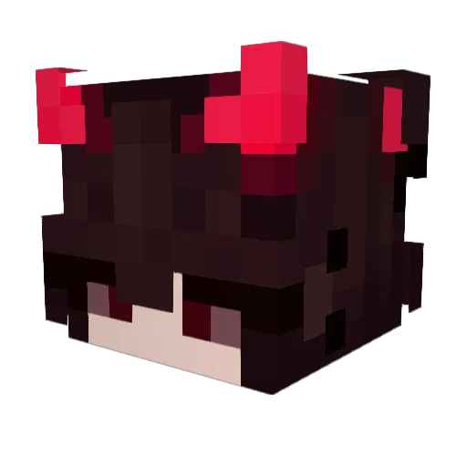 Saikosouru Minecraft avatar head, 3D render