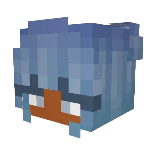SaikouSo Minecraft avatar head, 3D render