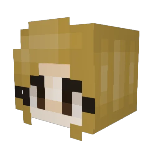 Saikubi Minecraft avatar head, 3D render