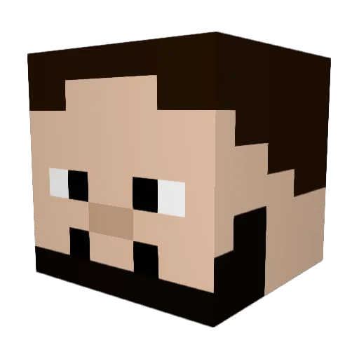 Saikumaru Minecraft avatar head, 3D render
