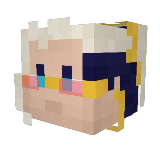 Saikuo_ Minecraft avatar head, 3D render