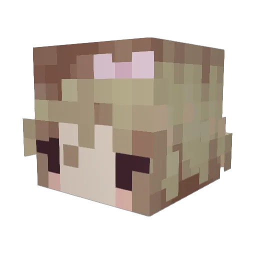 Saikuyaki Minecraft avatar head, 3D render