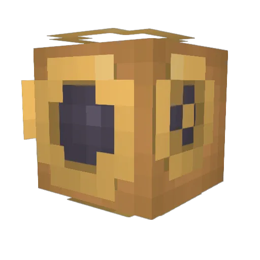 Sailfissh Minecraft avatar head, 3D render