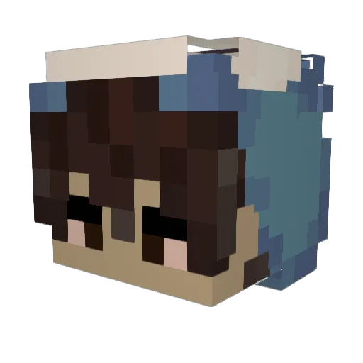 SailorAdamant Minecraft avatar head, 3D render