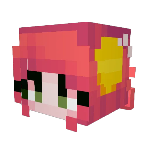 SailorKK Minecraft avatar head, 3D render