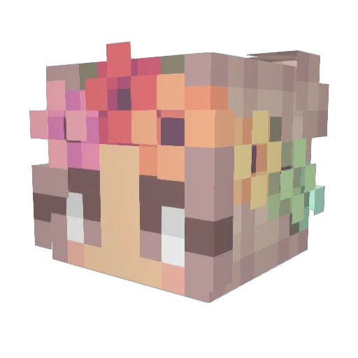 SailorMewn Minecraft avatar head, 3D render