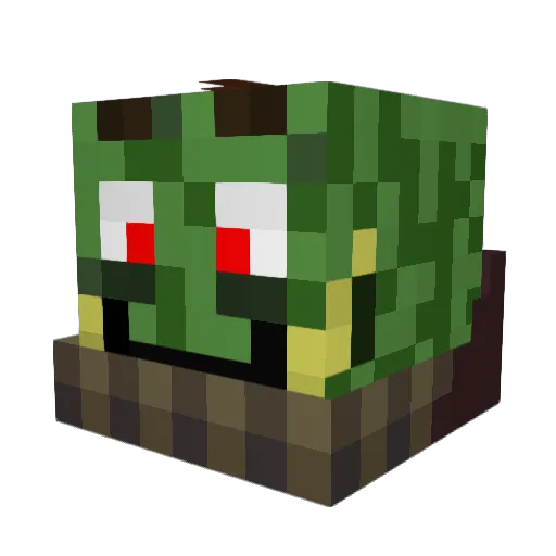 SailorRainbowORG Minecraft avatar head, 3D render
