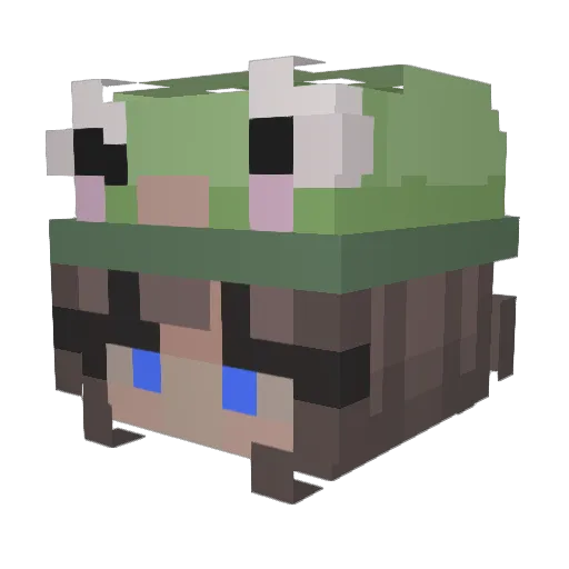 SailorSenshi Minecraft avatar head, 3D render
