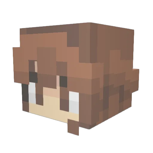 SailorUsako Minecraft avatar head, 3D render