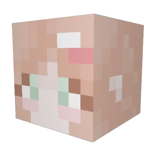 Sailorlunaaa Minecraft avatar head, 3D render