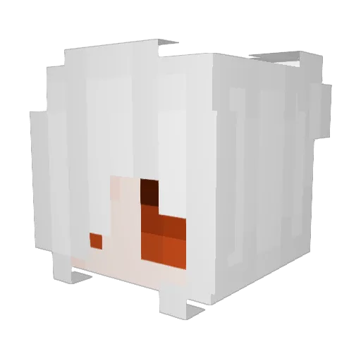 Saimira Minecraft avatar head, 3D render
