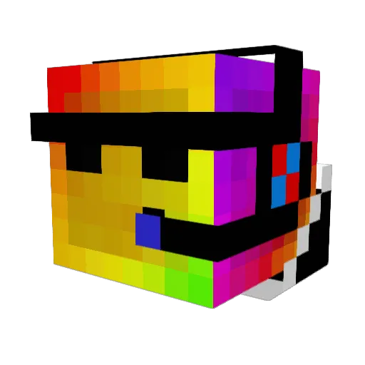SaimonMusic Minecraft avatar head, 3D render