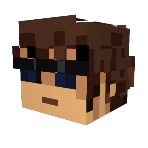 SainexPvp_ Minecraft avatar head, 3D render