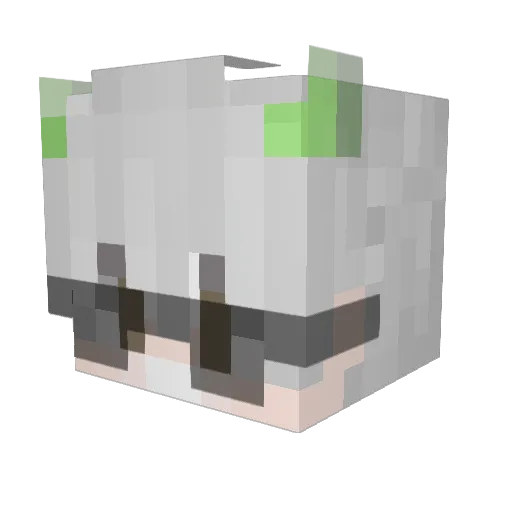 Sainrox Minecraft avatar head, 3D render