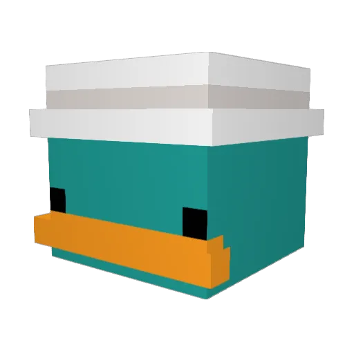 Saint19 Minecraft avatar head, 3D render