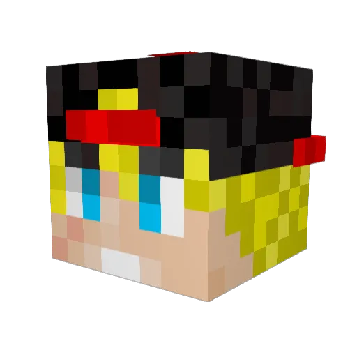 Saint6ix Minecraft avatar head, 3D render
