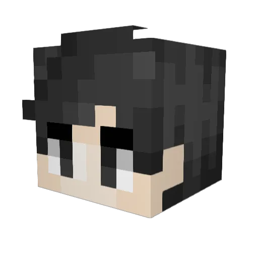SaintAT Minecraft avatar head, 3D render