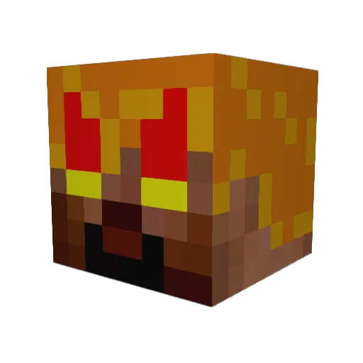 SaintAido Minecraft avatar head, 3D render