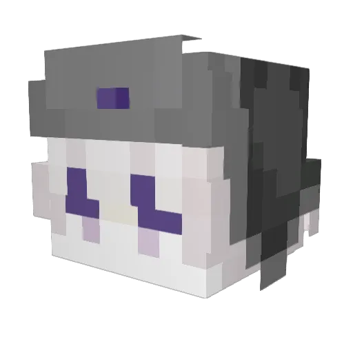 SaintAngelnt Minecraft avatar head, 3D render