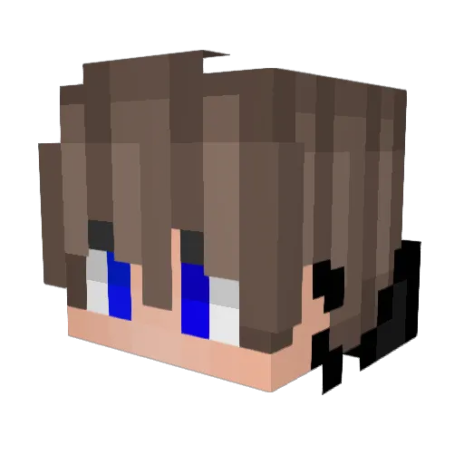 SaintBeni Minecraft avatar head, 3D render
