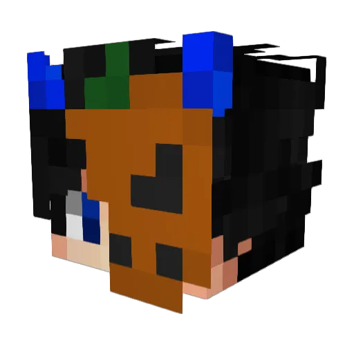 SaintDiamond Minecraft avatar head, 3D render
