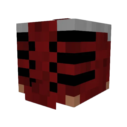 SaintFlesh Minecraft avatar head, 3D render