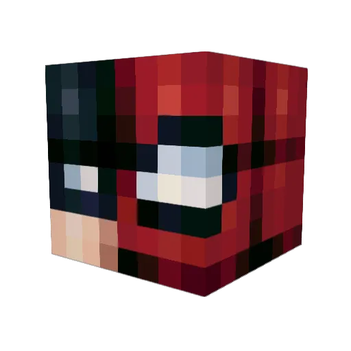 SaintKJV Minecraft avatar head, 3D render