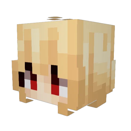 SaintLuak Minecraft avatar head, 3D render