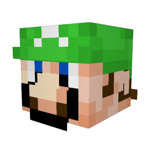SaintOmar Minecraft avatar head, 3D render
