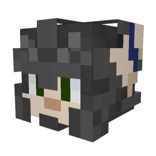 SaintRoot Minecraft avatar head, 3D render