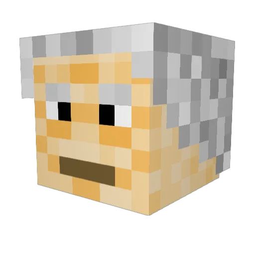 SaintRubenio Minecraft avatar head, 3D render