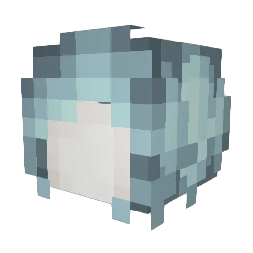 SaintSacra Minecraft avatar head, 3D render