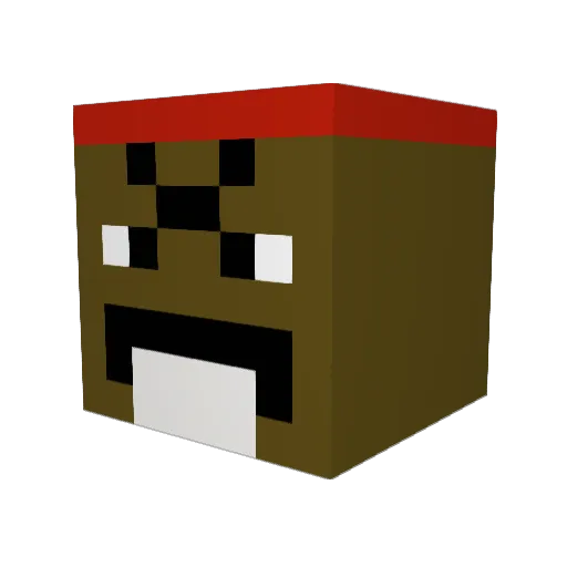 SaintSand Minecraft avatar head, 3D render