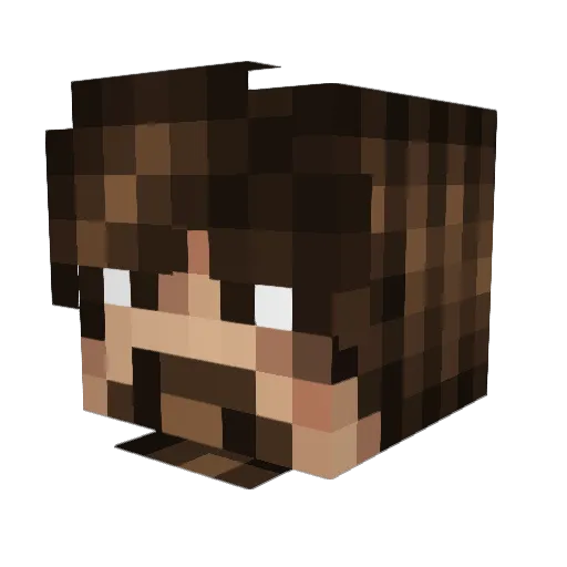 SaintSynek Minecraft avatar head, 3D render