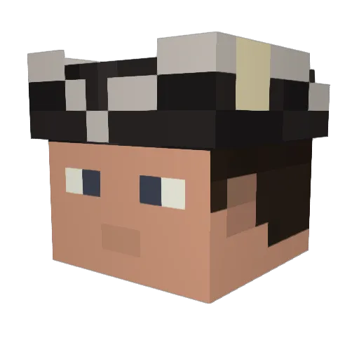 SaintTurnip Minecraft avatar head, 3D render