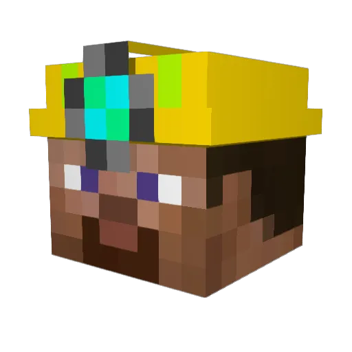 SaintWalton Minecraft avatar head, 3D render