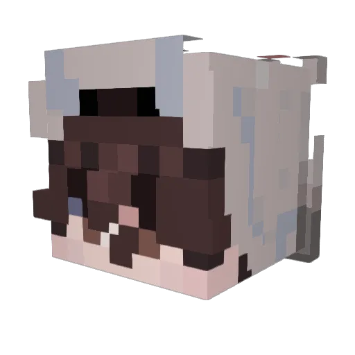 SaintWasHere Minecraft avatar head, 3D render