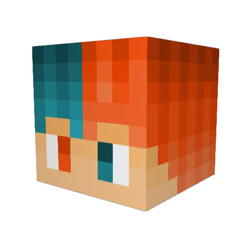 Saint_570 Minecraft avatar head, 3D render
