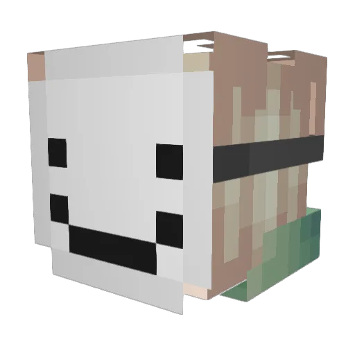 Saint_Amadeo Minecraft avatar head, 3D render