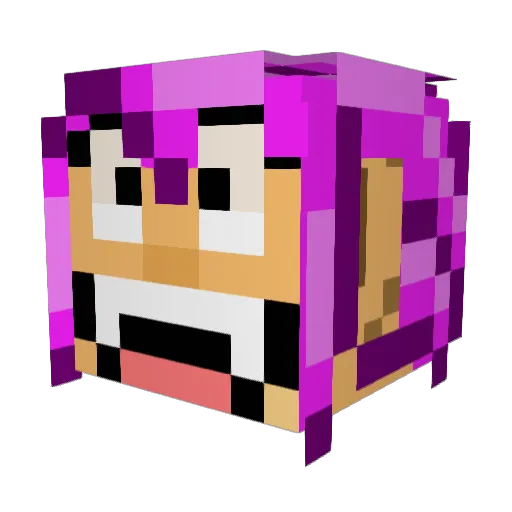 Saint_Iggy Minecraft avatar head, 3D render