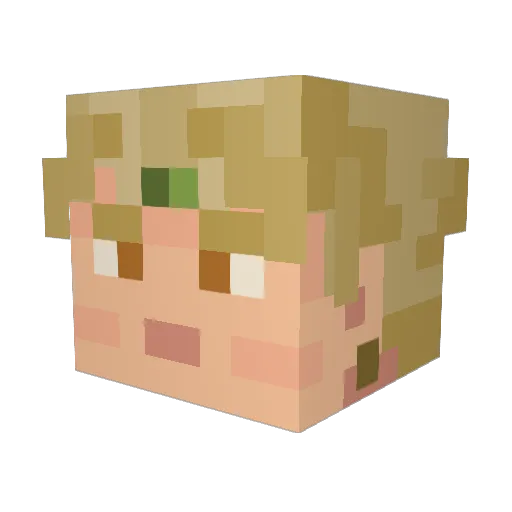 Saint_Jojo Minecraft avatar head, 3D render