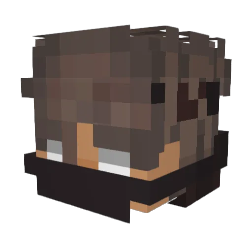 Saint_Merlin Minecraft avatar head, 3D render