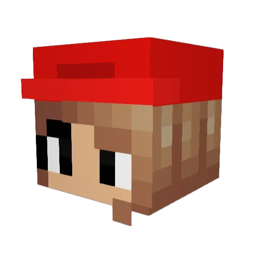 SaintlyHuman Minecraft avatar head, 3D render
