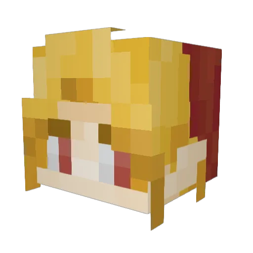 Saints_Low Minecraft avatar head, 3D render