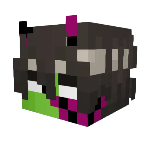 Saintsmiya Minecraft avatar head, 3D render
